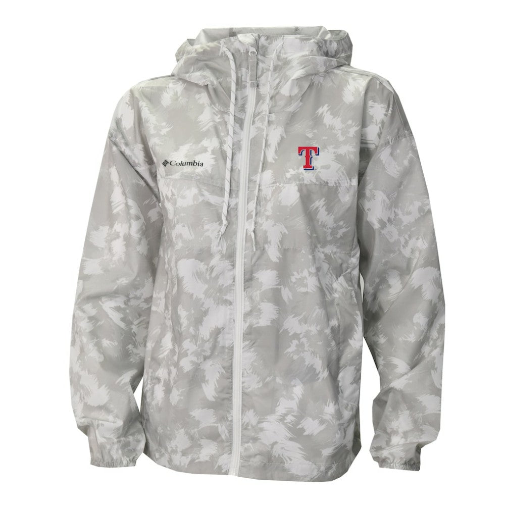 Texas Rangers Women's Flash Challenger Full-Zip Hoodie Windbreaker Jacket - Gray/White | Columbia