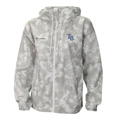 Tampa Bay Rays Women's Flash Challenger Full-Zip Hoodie Windbreaker Jacket - Gray/White | Columbia