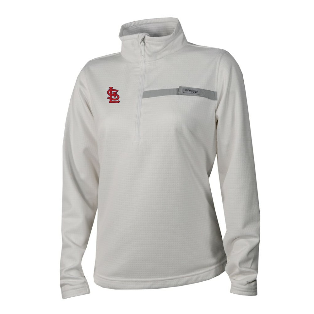 St. Louis Cardinals Women's Skiff Guide Fleece Half-Zip Pullover Jacket - White | Columbia