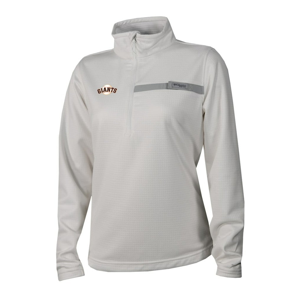 San Francisco Giants Women's Skiff Guide Fleece Half-Zip Pullover Jacket - White | Columbia