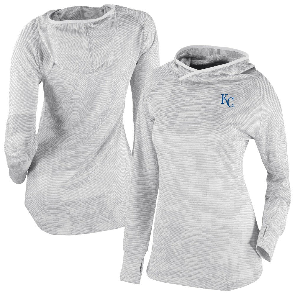 Kansas City Royals Women's Omni-Wick Sunday Ball Raglan Pullover Hoodie - White | Columbia