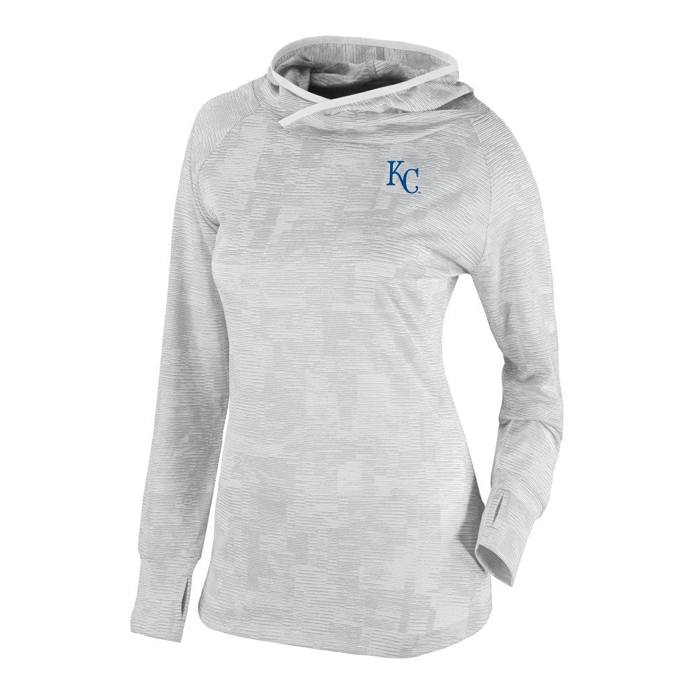Kansas City Royals Women's Omni-Wick Sunday Ball Raglan Pullover Hoodie - White | Columbia