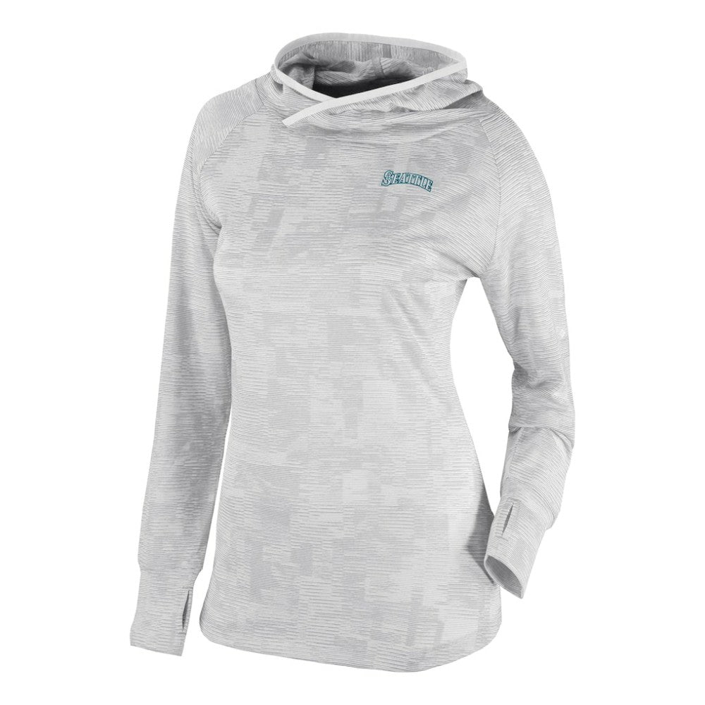 Seattle Mariners Women's Omni-Wick Sunday Ball Raglan Pullover Hoodie - White | Columbia