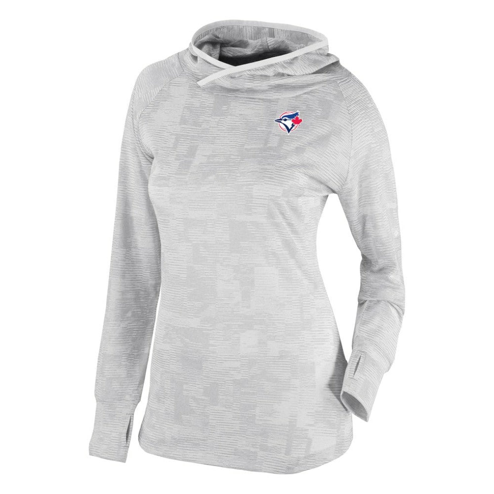 Toronto Blue Jays Women's Omni-Wick Sunday Ball Raglan Pullover Hoodie - White | Columbia
