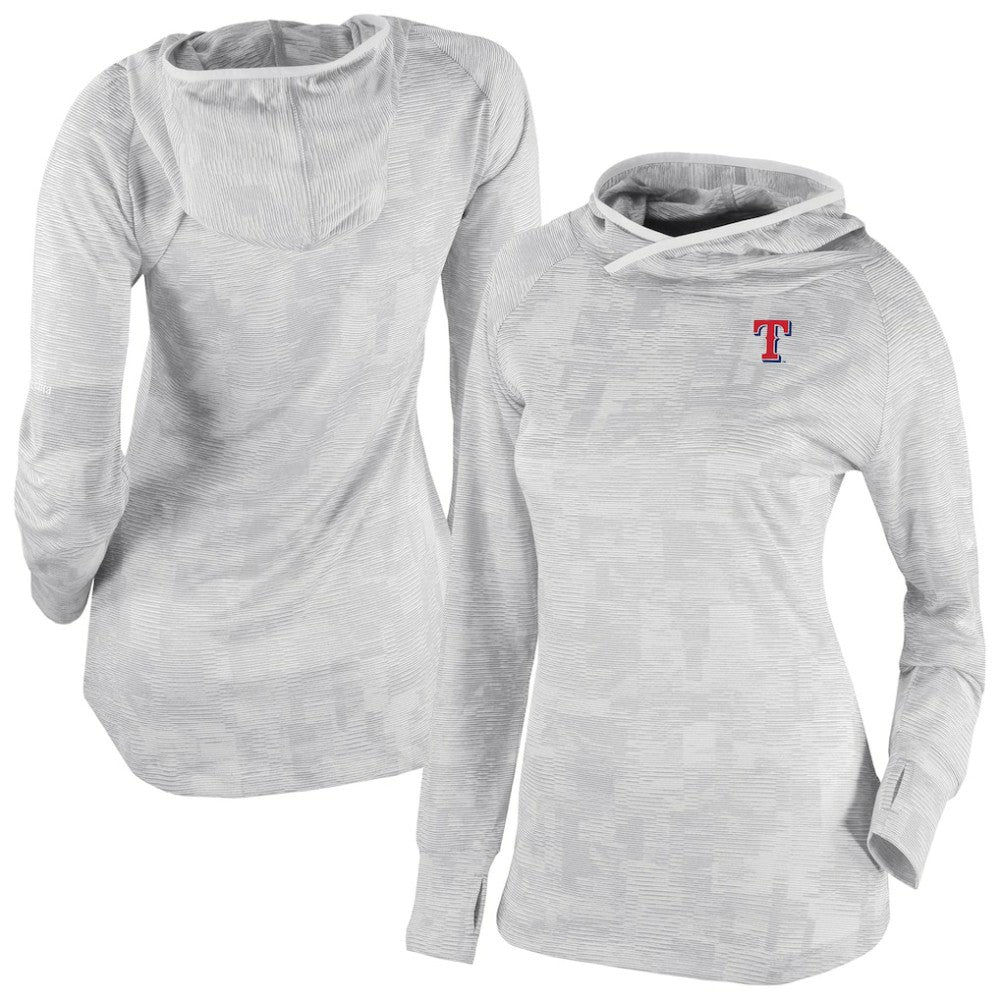 Texas Rangers Women's Omni-Wick Sunday Ball Raglan Pullover Hoodie - White | Columbia