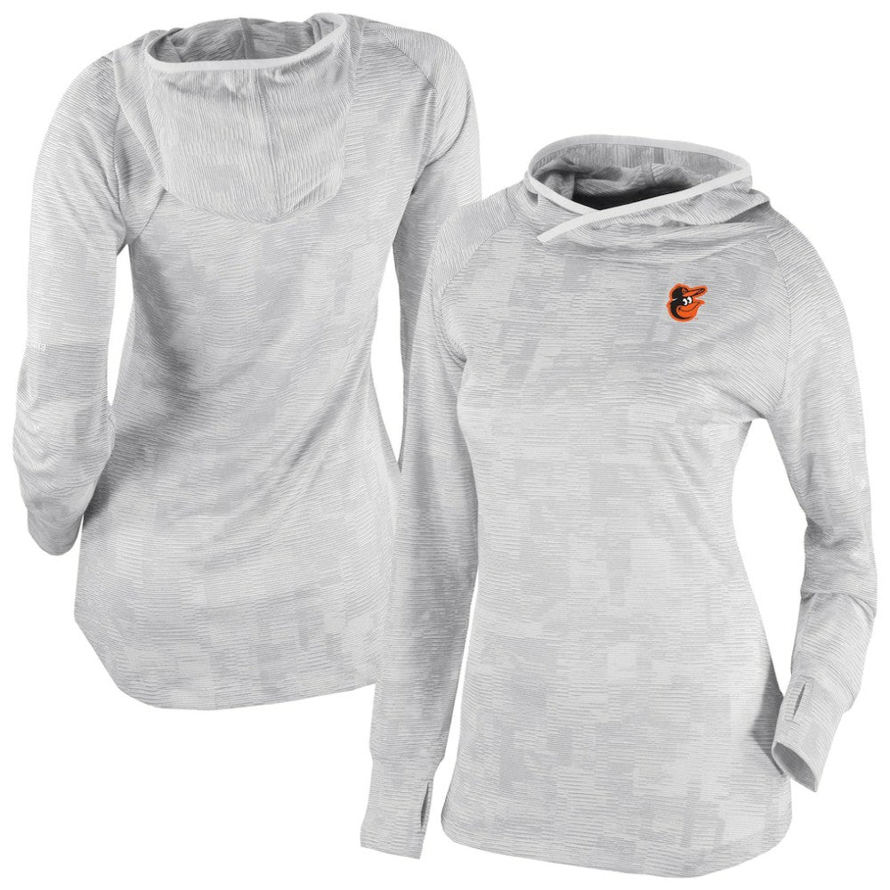Baltimore Orioles Women's Omni-Wick Sunday Ball Raglan Pullover Hoodie - White | Columbia