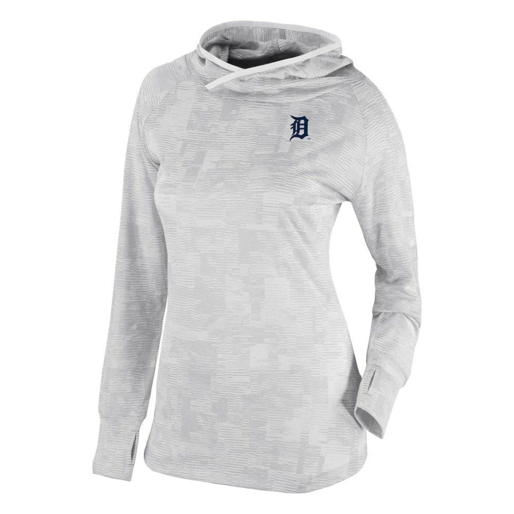 Detroit Tigers Women's Omni-Wick Sunday Ball Raglan Pullover Hoodie - White | Columbia
