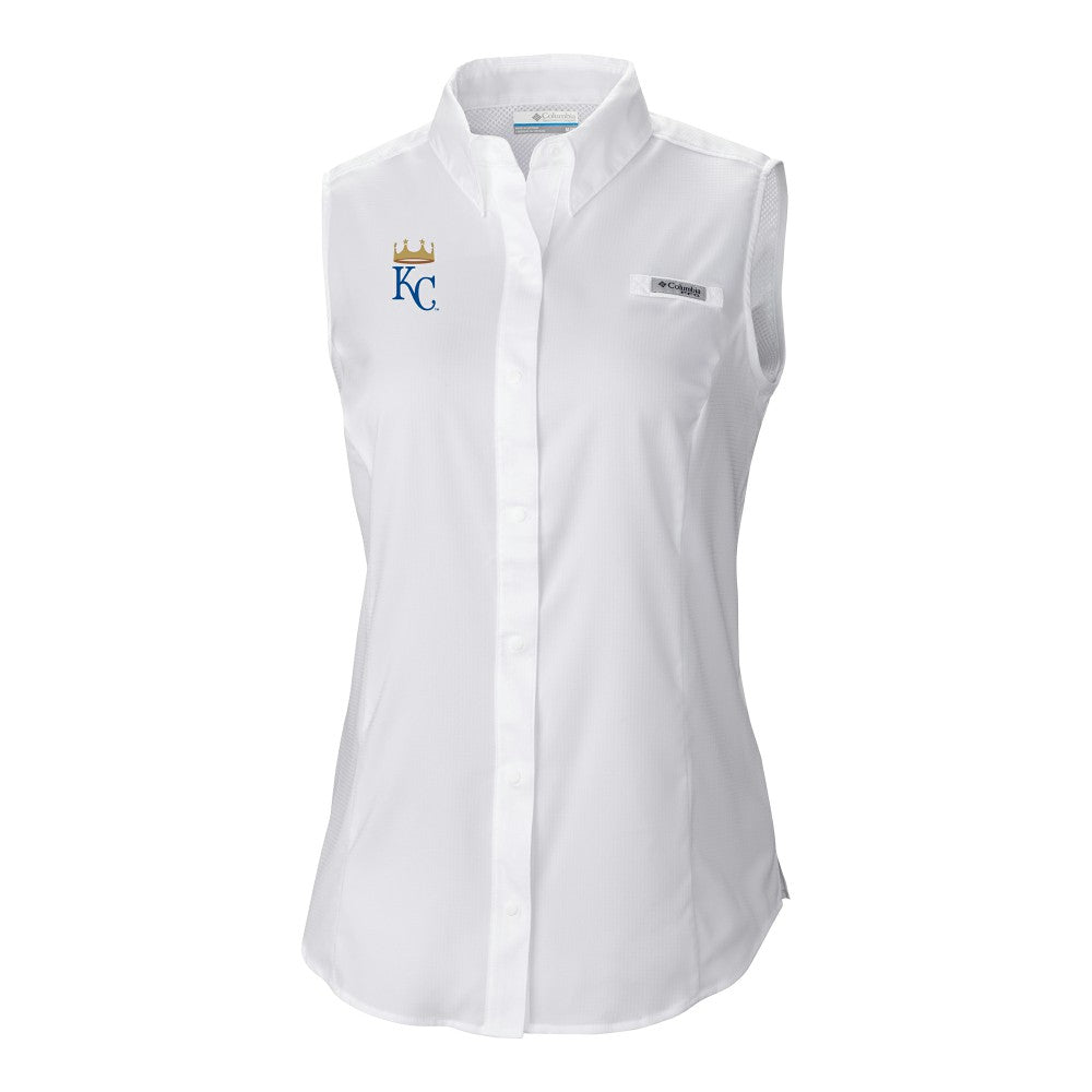 Kansas City Royals Women's Tamiami Sleeveless Shirt - White | Columbia