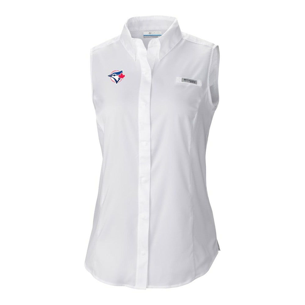 Toronto Blue Jays Women's Tamiami Sleeveless Shirt - White | Columbia
