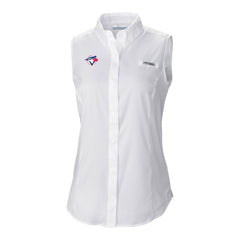 Toronto Blue Jays Women's Tamiami Sleeveless Shirt - White | Columbia