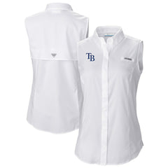Tampa Bay Rays Women's Tamiami Sleeveless Shirt - White | Columbia