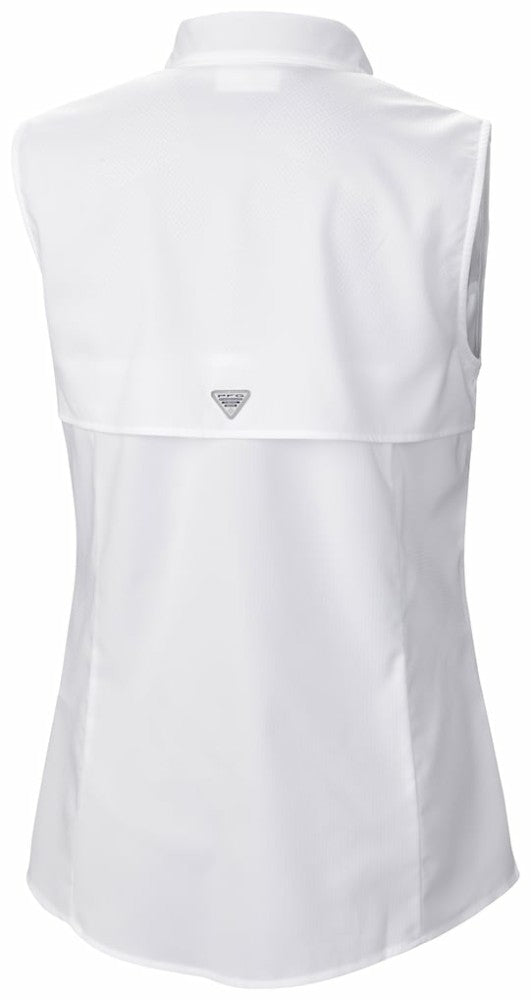 Cleveland Guardians Women's Tamiami Sleeveless Shirt - White | Columbia