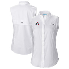 Arizona Diamondbacks Women's Tamiami Sleeveless Shirt - White | Columbia