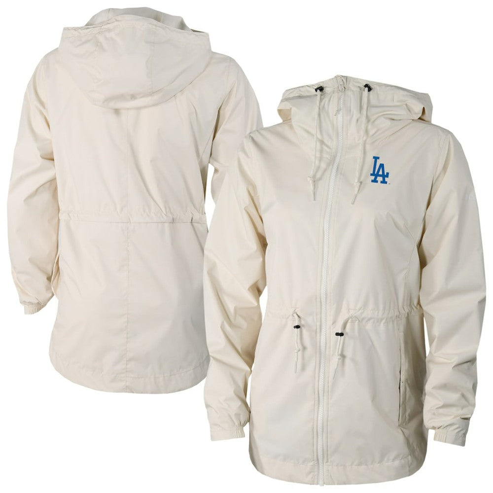 Los Angeles Dodgers Women's Lily Park Full-Zip Rain Jacket - Cream | Columbia