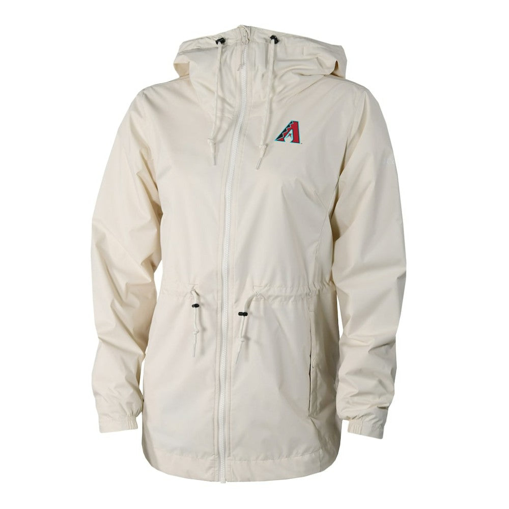 Arizona Diamondbacks Women's Lily Park Full-Zip Rain Jacket - Cream | Columbia