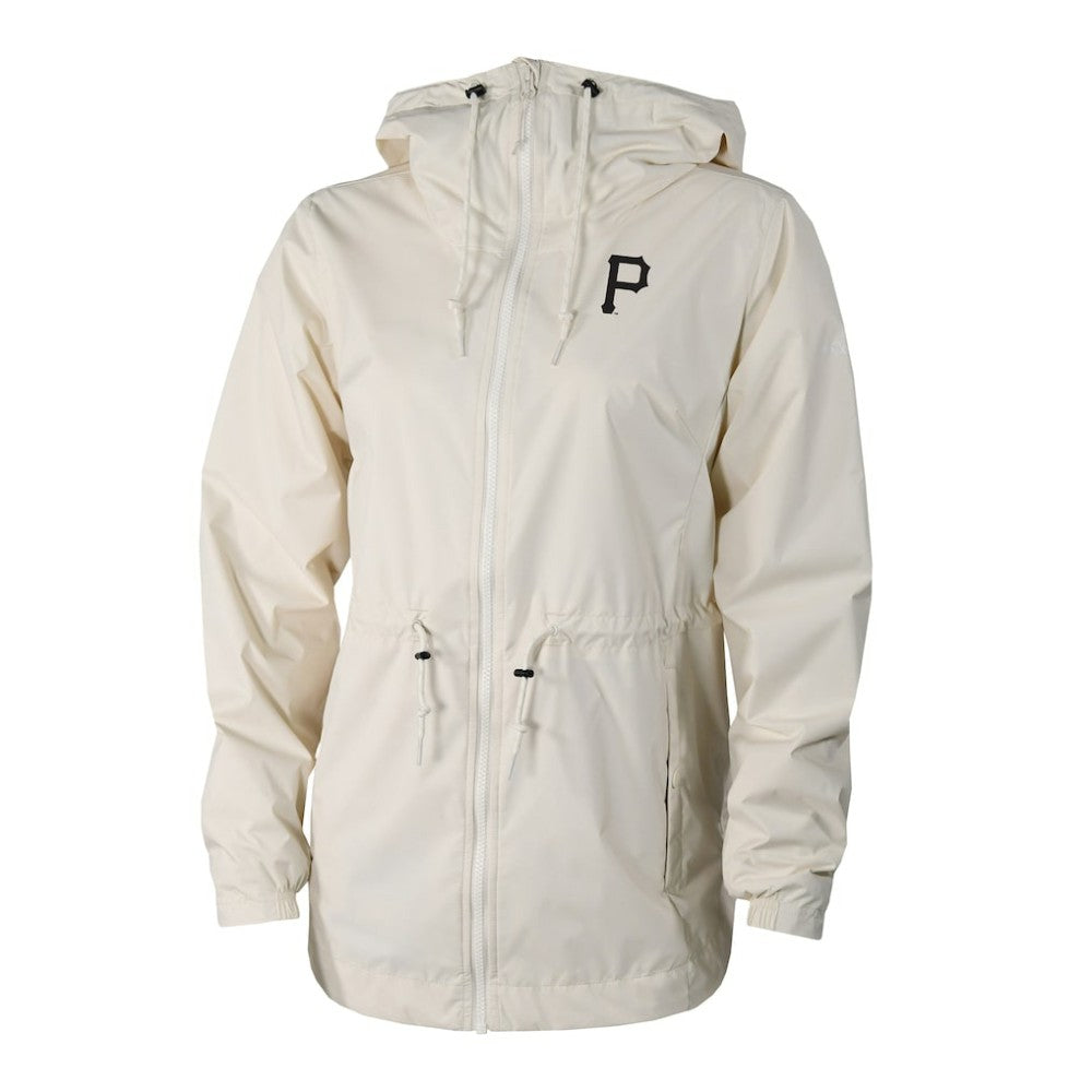 Pittsburgh Pirates Women's Lily Park Full-Zip Rain Jacket - Cream | Columbia