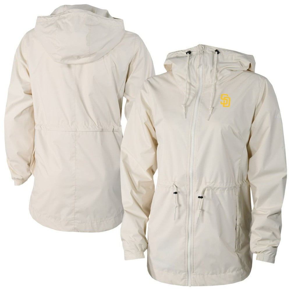 San Diego Padres Women's Lily Park Full-Zip Rain Jacket - Cream | Columbia