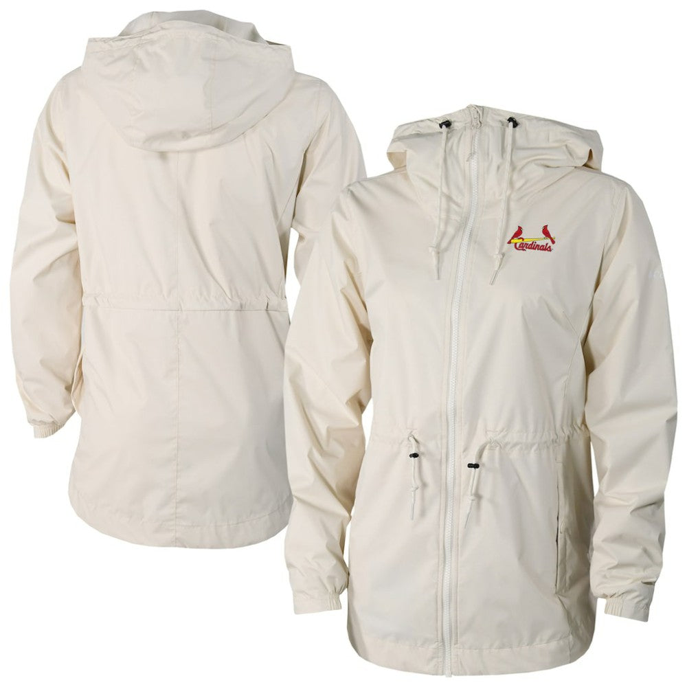 St. Louis Cardinals Women's Lily Park Full-Zip Rain Jacket - Cream | Columbia
