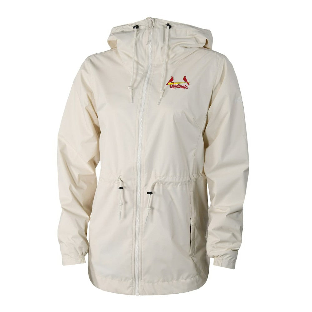 St. Louis Cardinals Women's Lily Park Full-Zip Rain Jacket - Cream | Columbia
