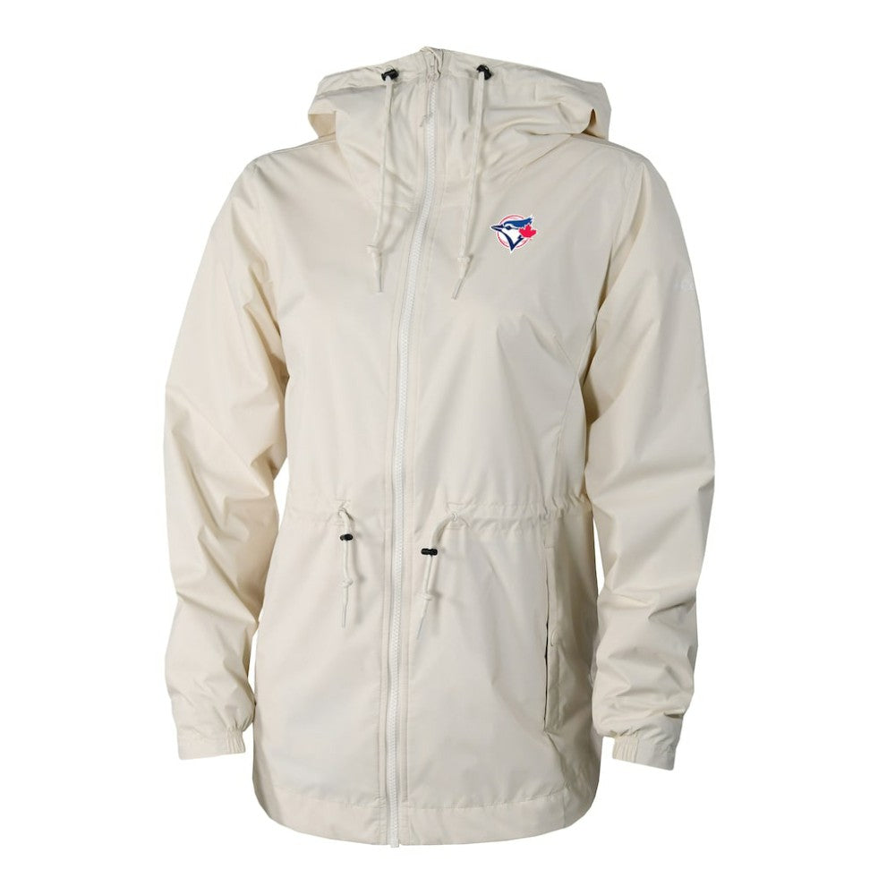 Toronto Blue Jays Women's Lily Park Full-Zip Rain Jacket - Cream | Columbia