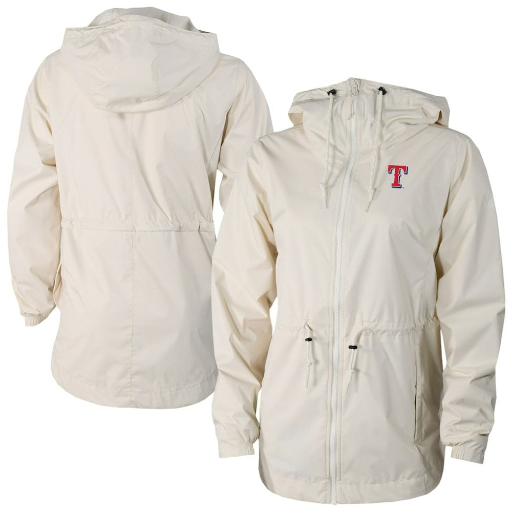 Texas Rangers Women's Lily Park Full-Zip Rain Jacket - Cream | Columbia