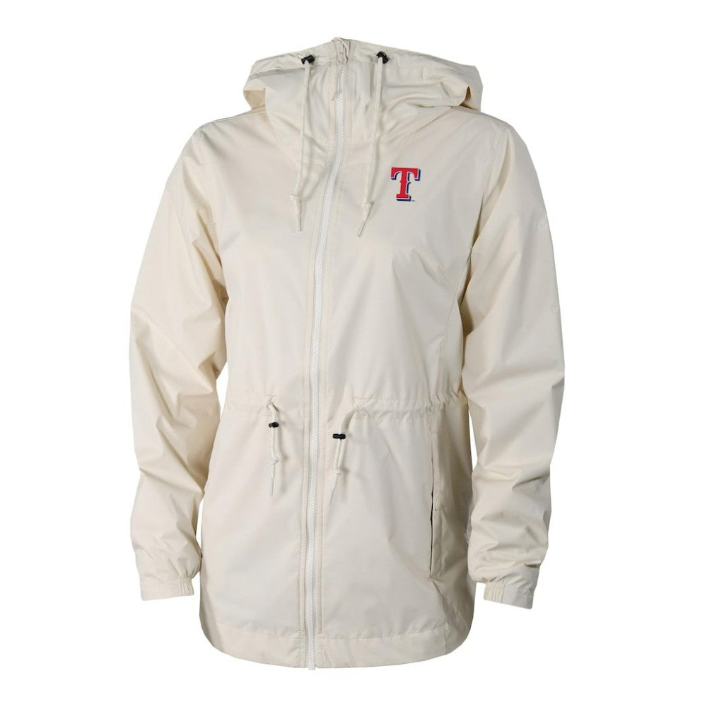 Texas Rangers Women's Lily Park Full-Zip Rain Jacket - Cream | Columbia