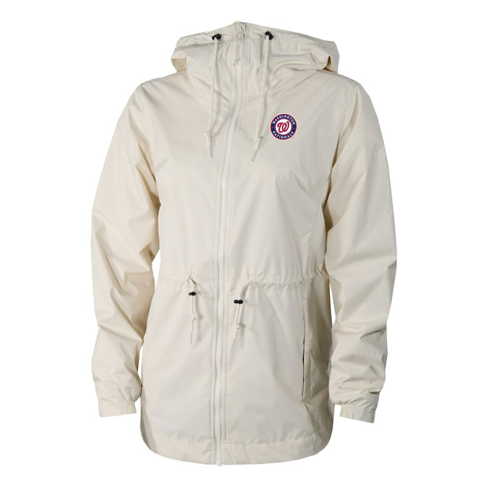Washington Nationals Women's Lily Park Full-Zip Rain Jacket - Cream | Columbia