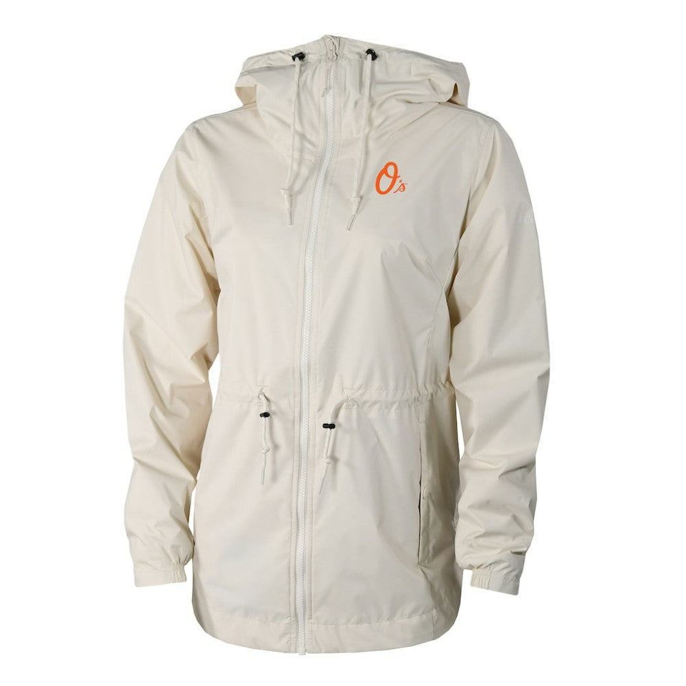 Baltimore Orioles Women's Lily Park Full-Zip Rain Jacket - Cream | Columbia