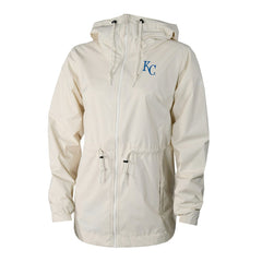 Kansas City Royals Women's Lily Park Full-Zip Rain Jacket - Cream | Columbia