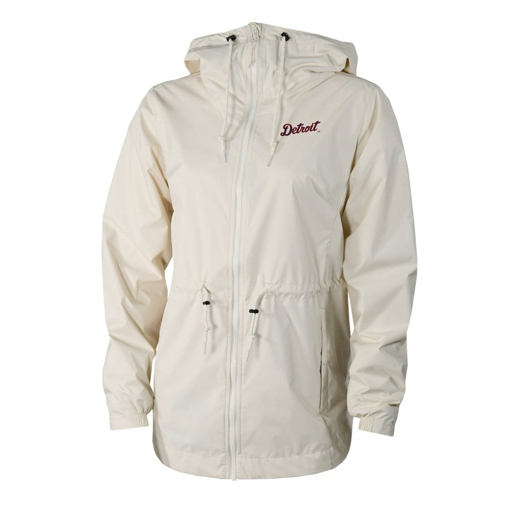 Detroit Tigers Women's Lily Park Full-Zip Rain Jacket - Cream | Columbia