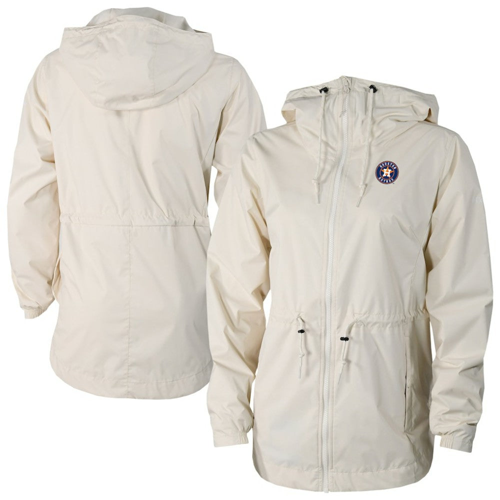 Houston Astros Women's Lily Park Full-Zip Rain Jacket - Cream | Columbia