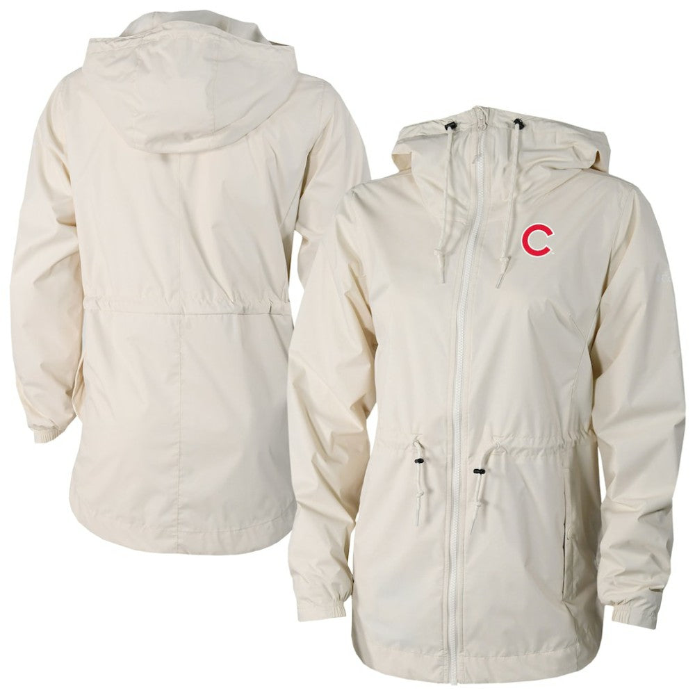 Chicago Cubs Women's Lily Park Full-Zip Rain Jacket - Cream | Columbia