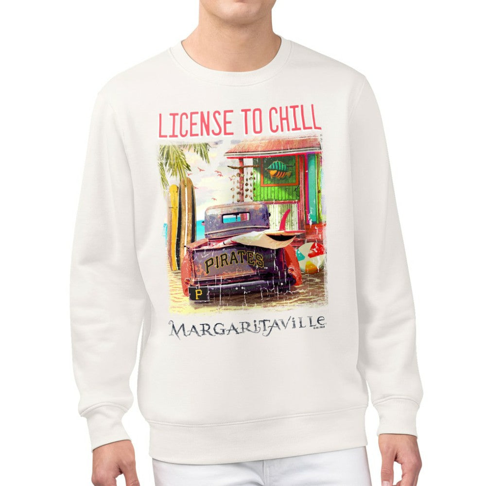 Pittsburgh Pirates Margaritaville License to Chill Fleece Sweatshirt - Cream
