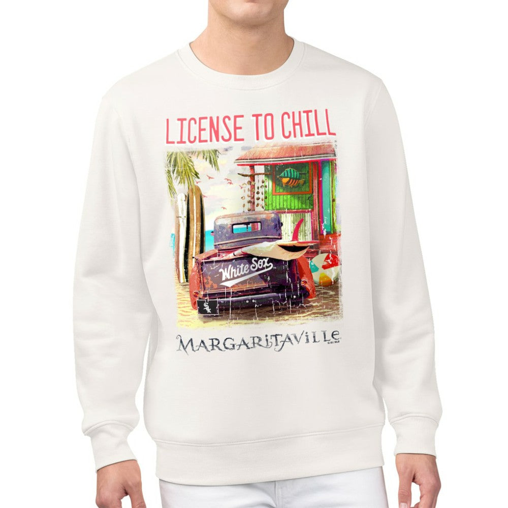 Chicago White Sox Margaritaville License to Chill Fleece Sweatshirt - Cream