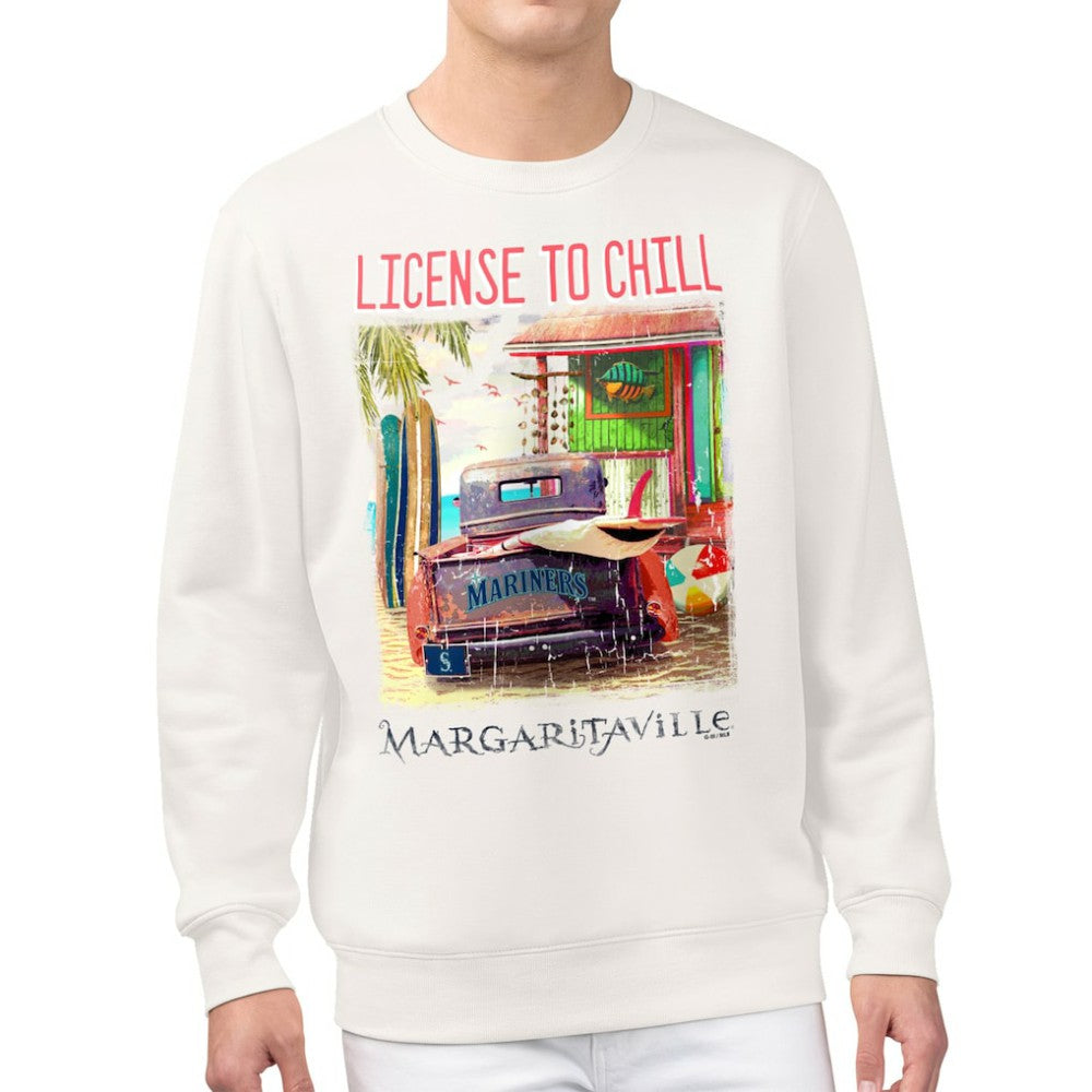 Seattle Mariners Margaritaville License to Chill Fleece Sweatshirt - Cream