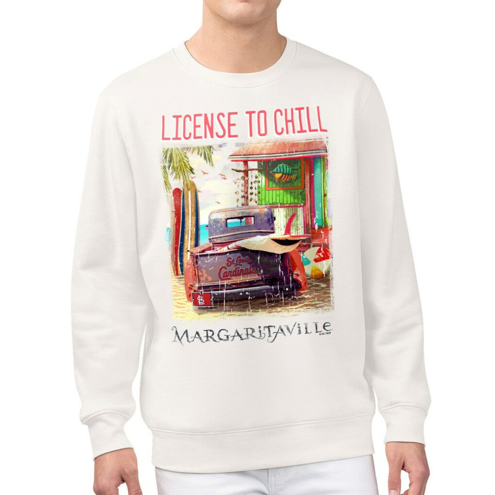 St. Louis Cardinals Margaritaville License to Chill Fleece Sweatshirt - Cream