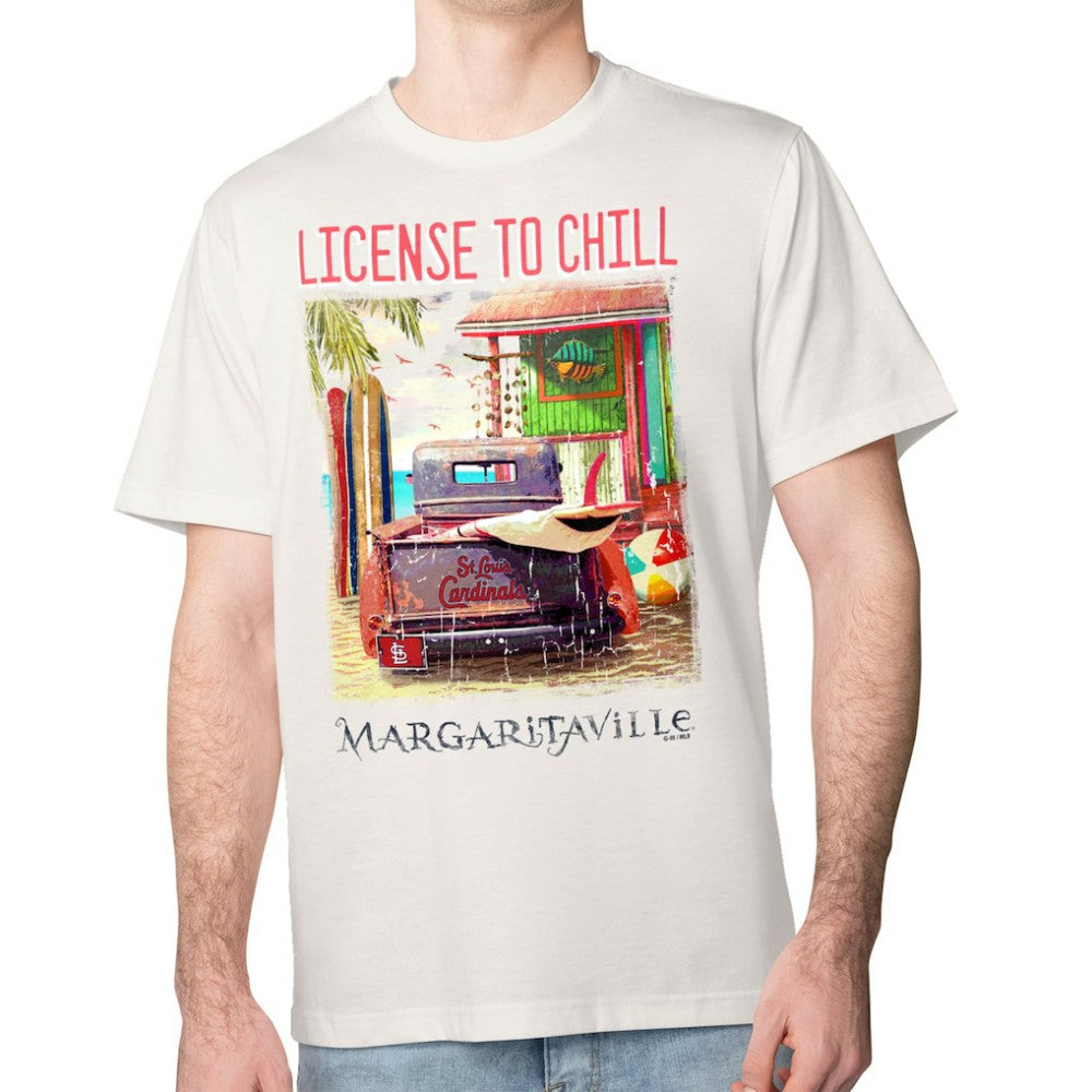 St. Louis Cardinals Margaritaville License to Chill T-Shirt - Cream