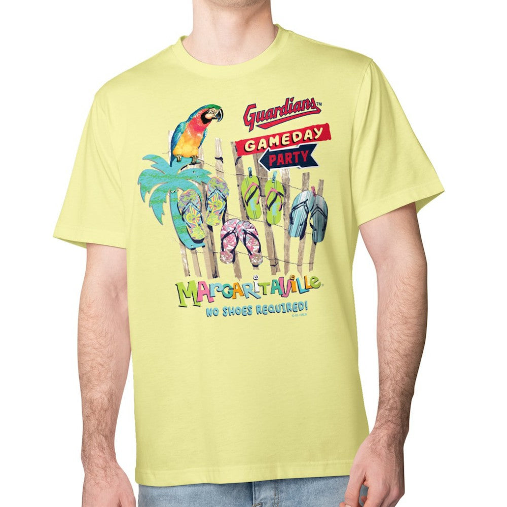 Cleveland Guardians Margaritaville Gameday Party T-Shirt - Yellow