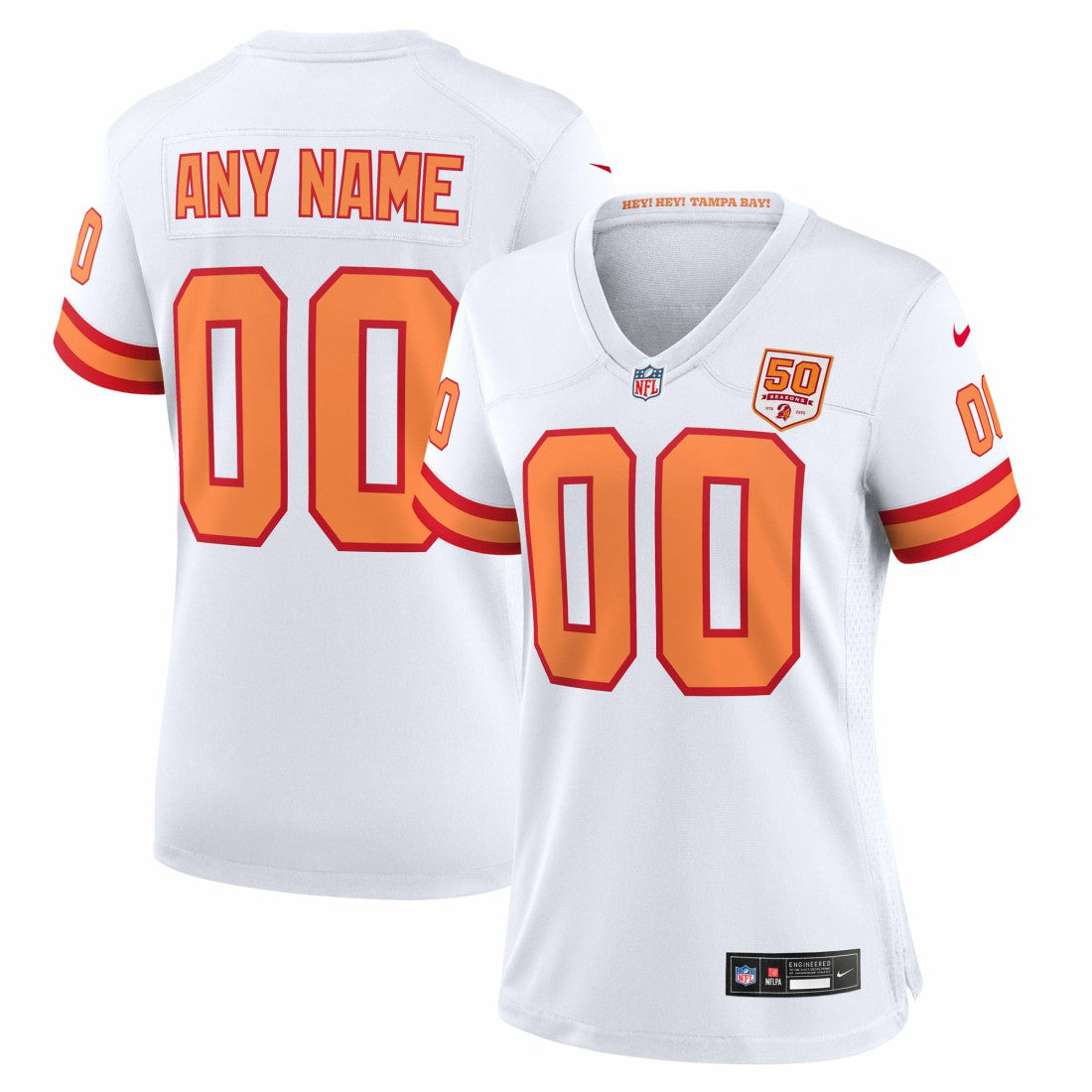 76 Tampa Bay Buccaneers Women's 50th Season Alternate Custom Game Jersey - White | Nike online