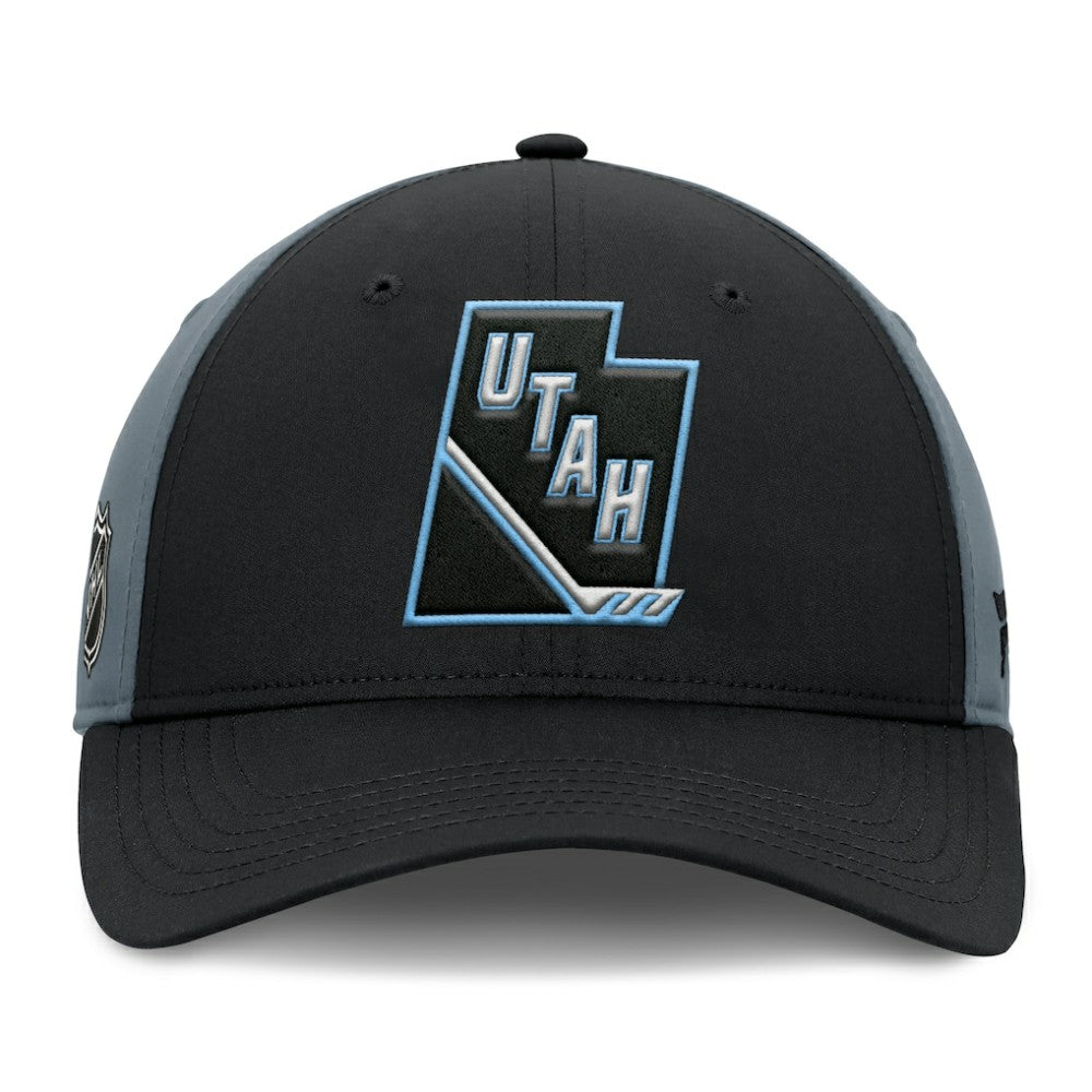 Utah Mammoth Fanatics Utah Badge Adjustable Hat Black/Charcoal