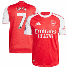 Bukayo Saka Arsenal 2025/26 Home Player Jersey - Red | Adidas discount
