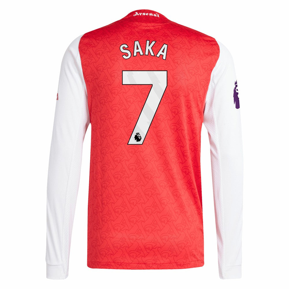 Bukayo Saka Arsenal 2025/26 Home Long Sleeve Player Jersey - Red | Adidas on sale