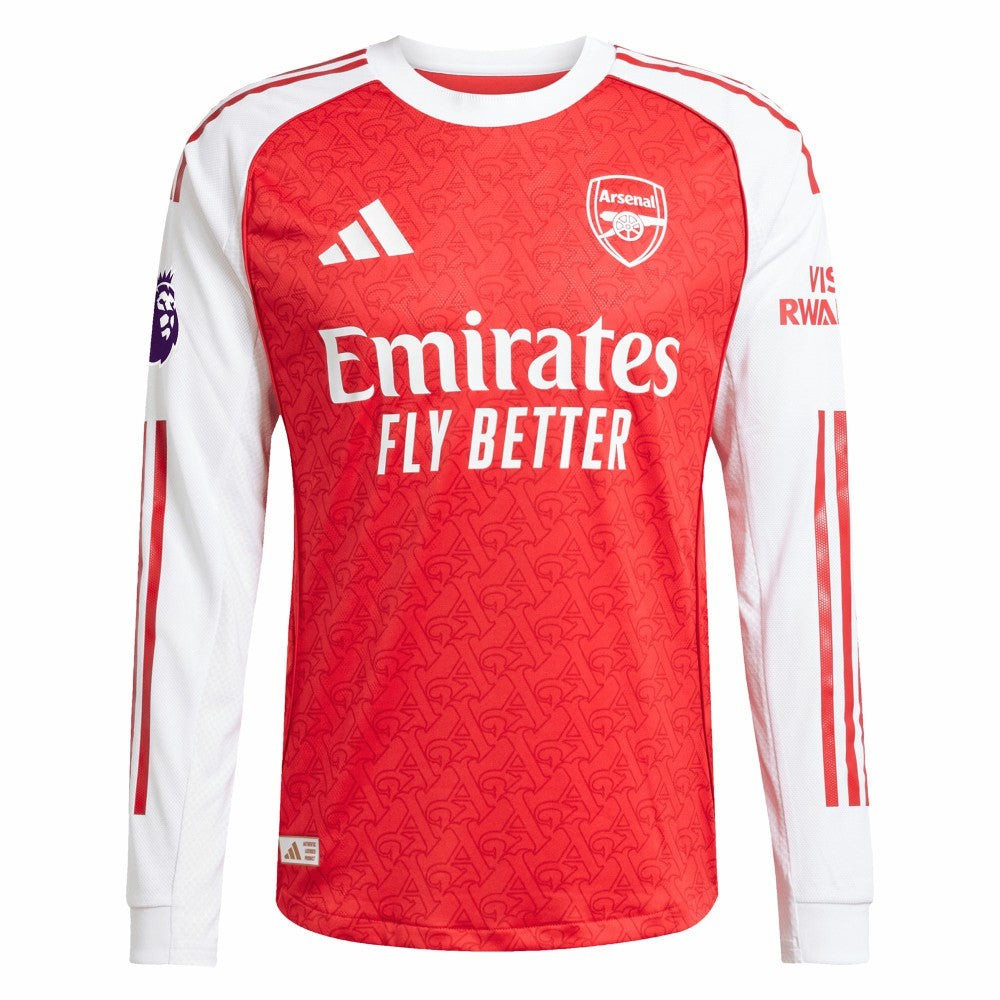 William Saliba Arsenal 2025/26 Home Long Sleeve Player Jersey - Red | Adidas on sale