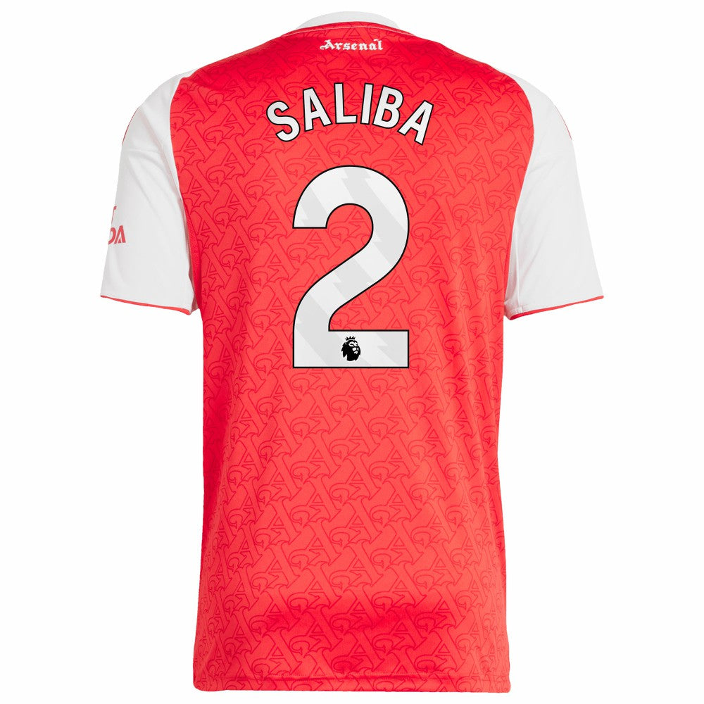 William Saliba Arsenal 2025/26 Home Replica Player Jersey - Red | Adidas on sale