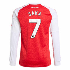 Bukayo Saka Arsenal Youth 2025/26 Home Replica Long Sleeve Player Jersey - Red | Adidas sale