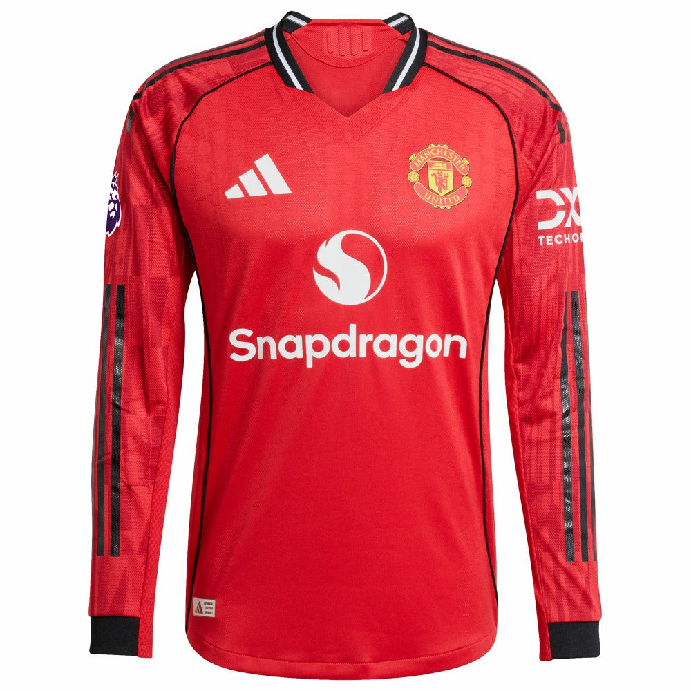 Kobbie Mainoo Manchester United Home 2025/26 Player Long Sleeve Jersey - Red | Adidas shop