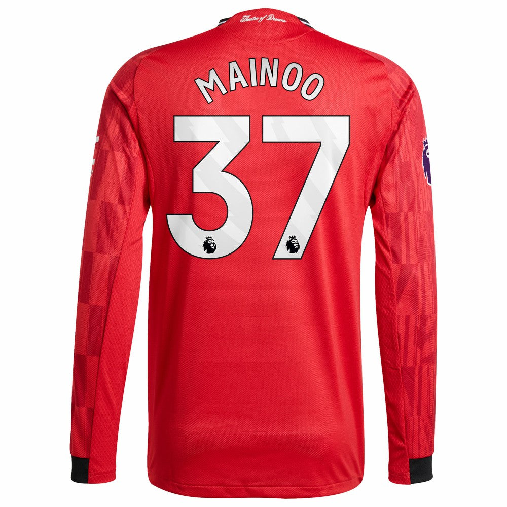 Kobbie Mainoo Manchester United Home 2025/26 Player Long Sleeve Jersey - Red | Adidas shop