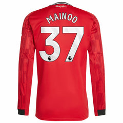 Kobbie Mainoo Manchester United Home 2025/26 Replica Player Long Sleeve Jersey - Red | Adidas for sale