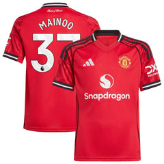 Kobbie Mainoo Manchester United Youth Home 2025/26 Replica Player Jersey - Red | Adidas for sale