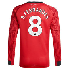 Bruno Fernandes Manchester United Youth Home 2025/26 Replica Player Long Sleeve Jersey - Red | Adidas shop